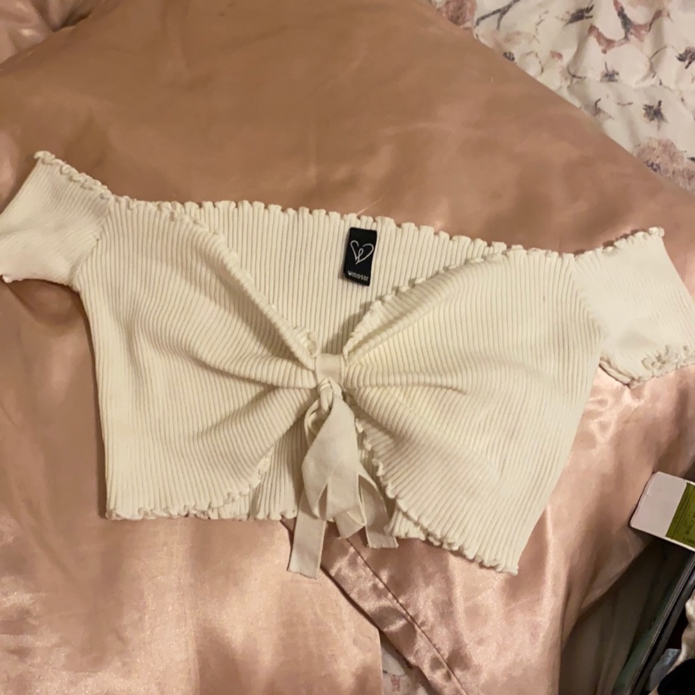 Windsor White cream Crop Top, Never Worn